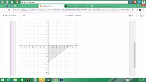 raph the image of the given triangle under a dilation with a scale factor of 12 and center of dilat