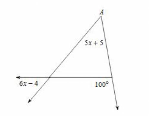 Need help ASAP 
Solve for angle A
