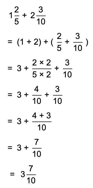 What is 1/2/5 + 2/3/10 = ?
