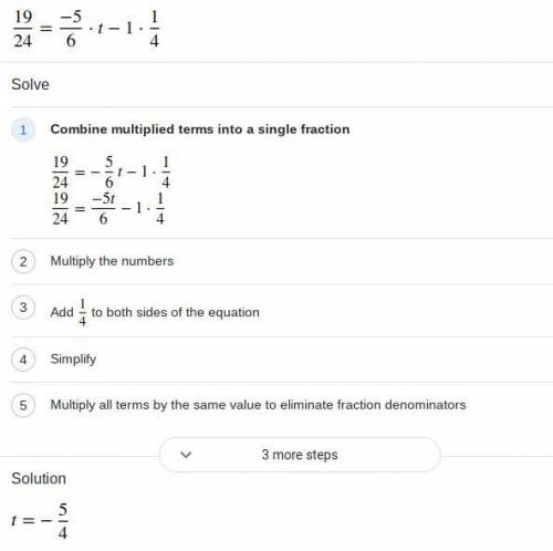 19/24 = - 5/6 t - 1/4