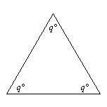 Find the angle measures in the equilateral triangle.
