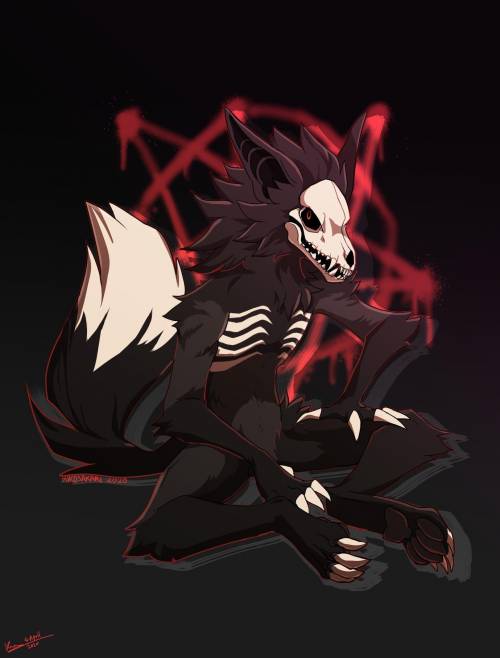 This is Cadaver! he is a high ranking demon. he was made by Wingedwolf94. and to this day is my fav