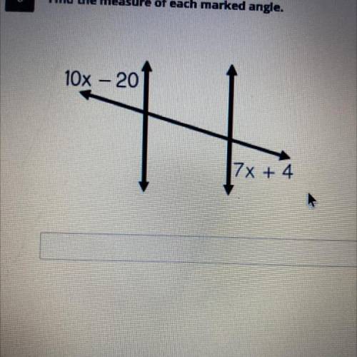 Find the measure of each marked angle.