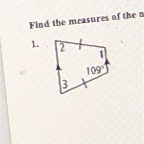 SOMEBODY BRO PLEASE HELP ME OUT. Find the measures of the numbered angles in each isosceles trapezo
