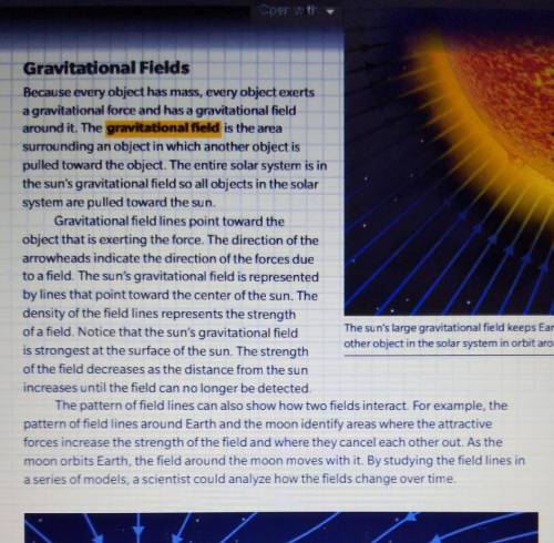 Compare the patterns of field lines in each gravitational field model. What can you conclude about