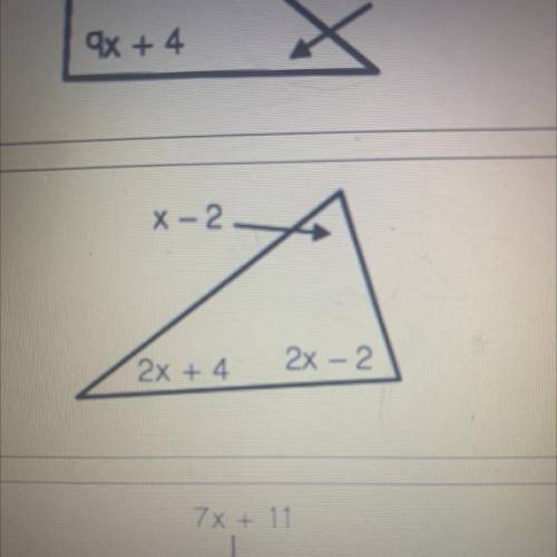 Can someone help me find x of this type of triangle
