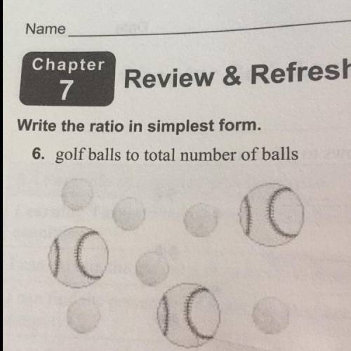 Golf balls to total number of balls