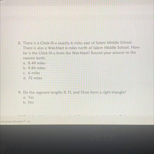 Answer for 8,9 help pls