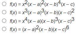 Let a, b, and c be real numbers where a ≠ b ≠ c ≠ 0. Which of the following functions could represe