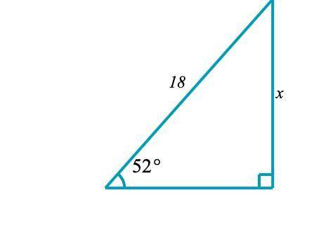 Solve for x in the triangle. Round your answer to the nearest tenth