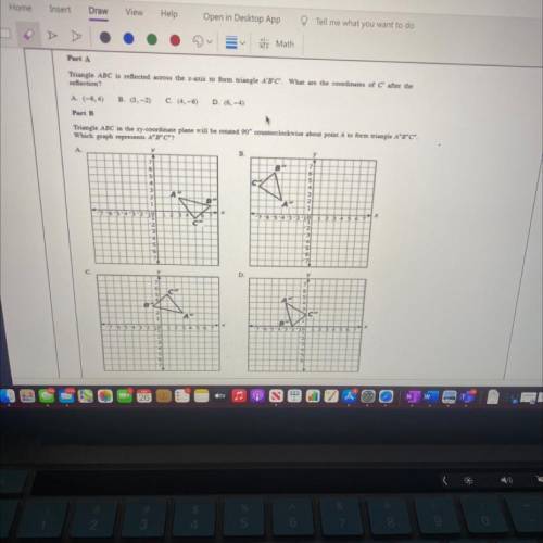 Anybody good in geometry and know how to do part A and part B ? Free Brainliest and point