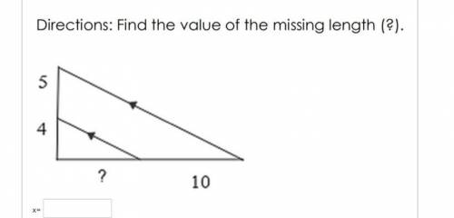 Find the value of the missing length