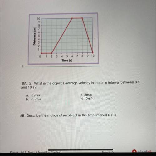 I need help with the question 8B