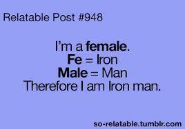 Imma start telling people Im iron man... Btw More Free Points