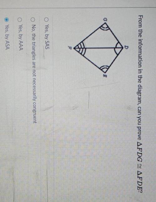 Geometry: Can someone explain this one. Only if you know the answer please. Thanks. (It's not AAA)