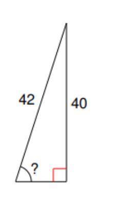 In the triangle below, what is the value of the missing angle labeled with a question mark?

POSSI