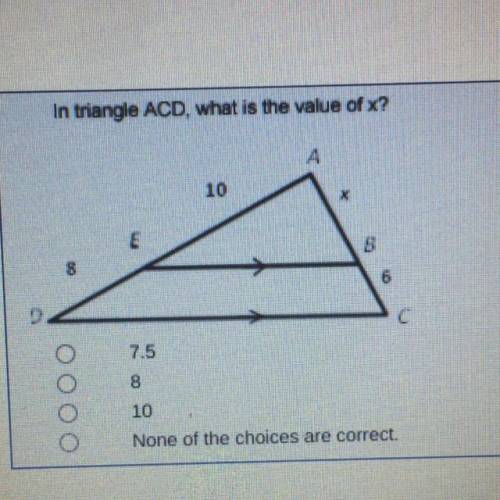 What is the value of x I’ll give you BRAINLIEST