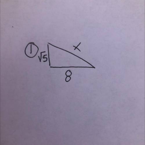 Use the Phythagorean theorem to
find the length of the third side