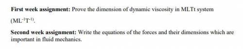 Prove the dimension of dynamic viscosity in MLTt system

(ML^-1T^-1).
Write the equations of the f