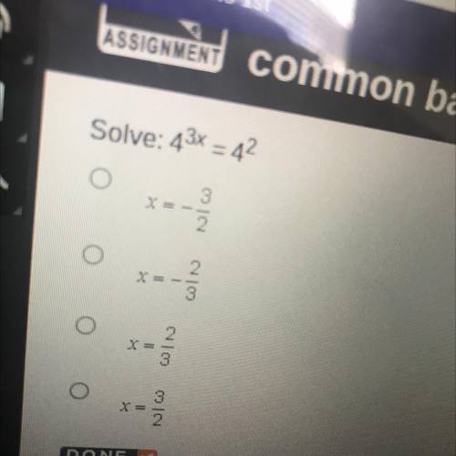 Solve: 43x = 42
II
II
II
II
No
NO
1
CON
N00
