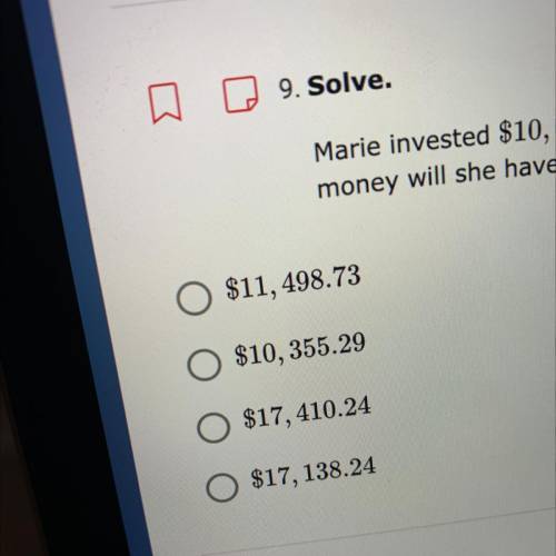 Marie invested $10,000 in a savings account that pays 2% interest quarterly ( 4 times a year). How