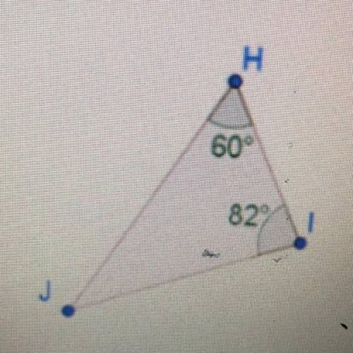 What is the measure of the missing angle? *
H
60°
82%