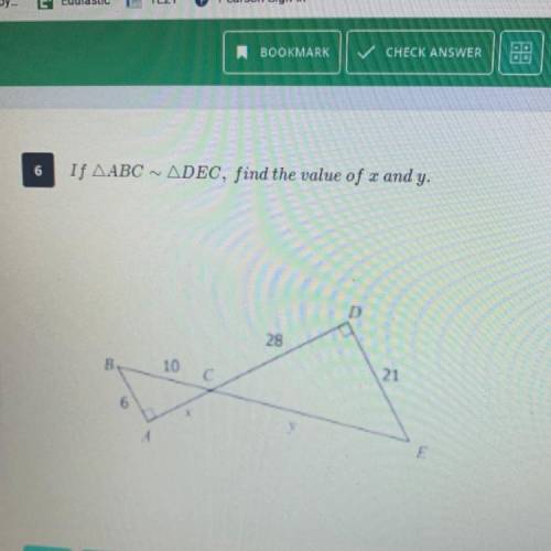 Find the value if x and y plsss helpp