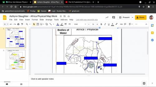 Please help with this map assignment, looking for bodies of water