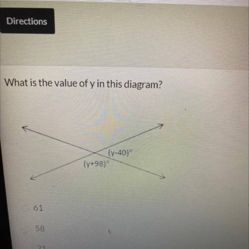 What is the value of y in this diagram?