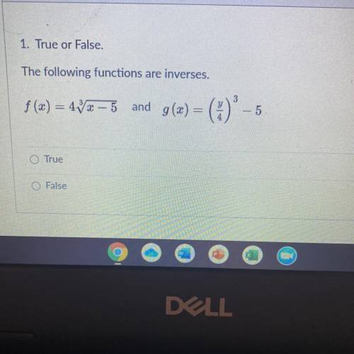 T/F Inverse Equation. Brainliest for correct answer! Please only answer if you understand!