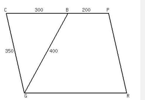 WILL MARK BRAINLIEST!!! PLZ HELP

Parallelogram GRPC with point B between C and P forming triangle
