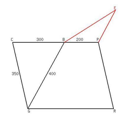 WILL MARK BRAINLIEST!!! PLZ HELP

Parallelogram GRPC with point B between C and P forming triangle