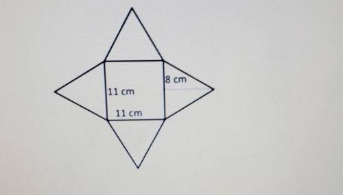 What is the area of the square pyramid ​
