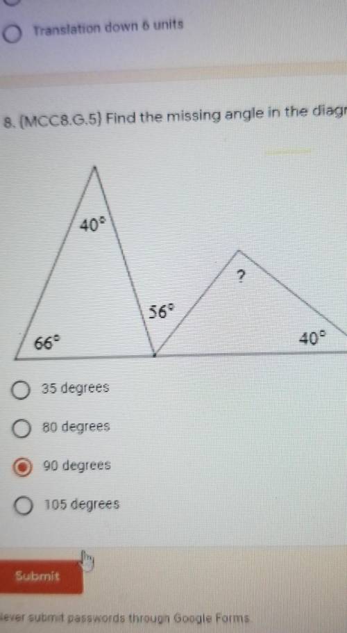 Find the missing angle?​