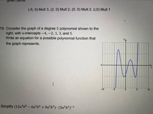 Please help with 19 i need to identify the equation in the graph