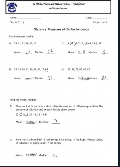 Is my work correct? Please tell me which question is wrong and the answer thx 25 points to correcti