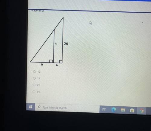 Similar Triangles. Solve for X.