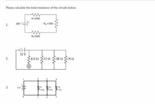 Please help calculate the resistance of these circuits please! I will mark brainliest if right