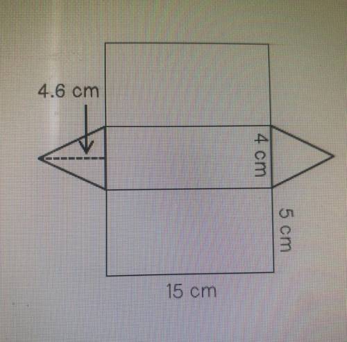 Find the surface area of the figure

a. 150 square cm
b. 228.4 square cm
c. 78.4 square cm
d. 210