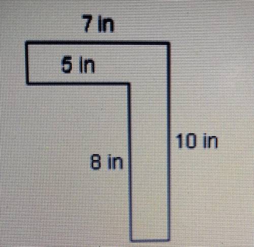 What is the area of the following shape​