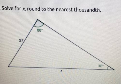Solve for x, round to the nearest thousandth.​