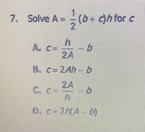 I need this question for algebra 1 please!