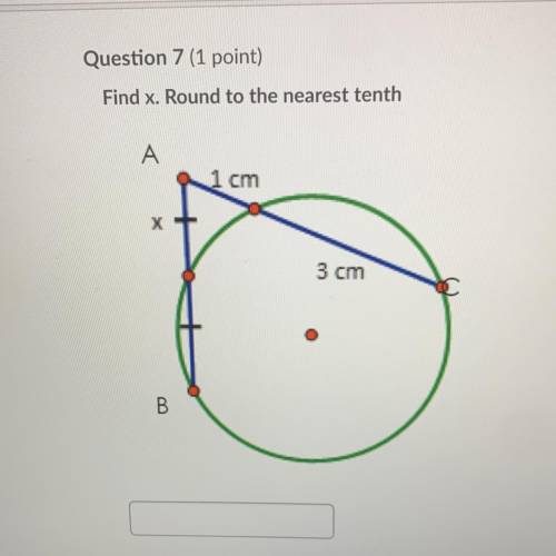 Find X (round the the nearest tenth)