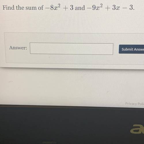 I need to find the sum of this equation please help :)