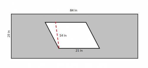 PLS MY TEACHER IS COMING. Find the area of the shape:

Large Parallelogram:  in²Smaller Parallelog