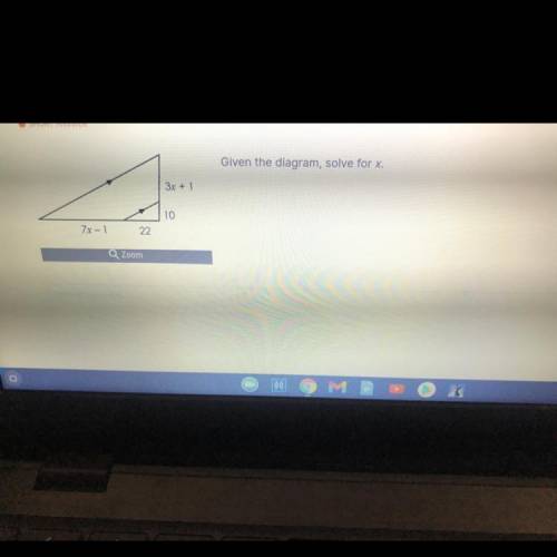 Given the diagram, solve for x?