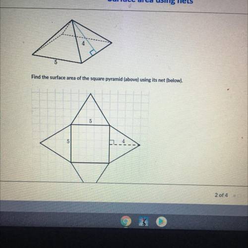 Check out this square pyramid:

6TH
Col
5
As
Find the surface area of the square pyramid (above) u