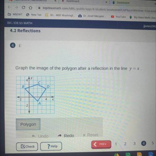 Graph the image of the polygon after a reflection in the line y=x.

HELP 30 points HELP PLEASE