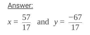 Solve by elimination 
3x-y=14
5x+4y=12