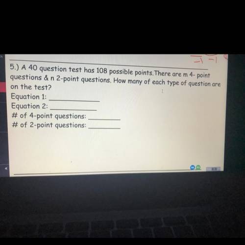 Can someone please help no random answer please or I will report this word problem uses the elimina